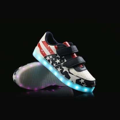 LED Shoes Kids Flag Straps - Image 2