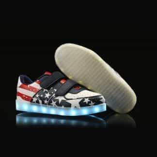 LED Shoes Kids Flag Straps
