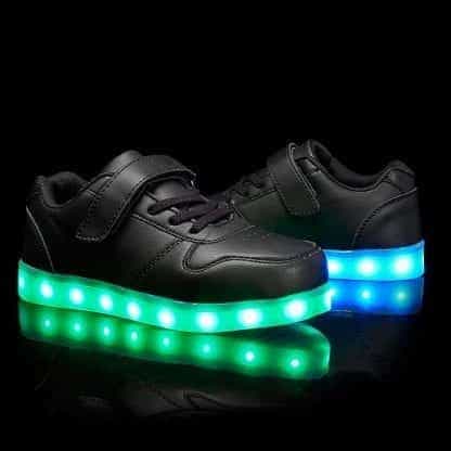 Led Shoes Kids Black Platinum Strap - Image 4