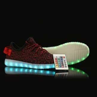 LED Light Up Trainers Men Red Remote