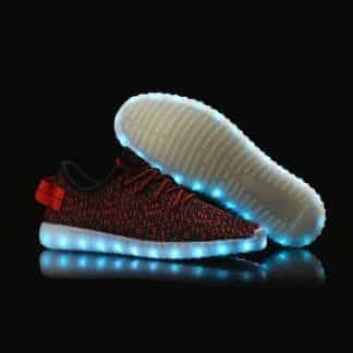 LED Light Up Trainers Men Red