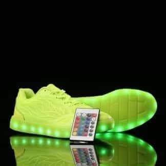 LED Light Up Trainers Women Neon Green