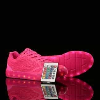 LED Light Up Trainers Women Neon Pink