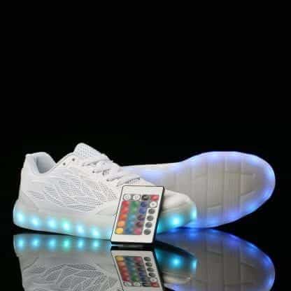 LED Light Up Trainers Women Neon White