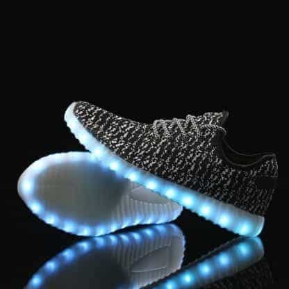 LED Light Up Trainers Women Black Remote - Image 2