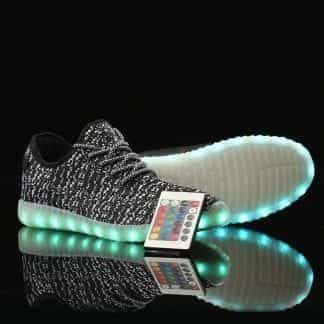 LED Light Up Trainers Men Black Remote
