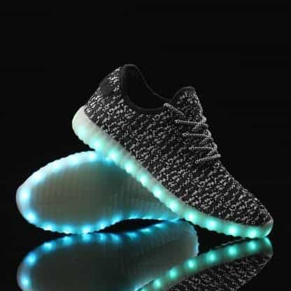 LED Light Up Trainers Women Black Remote - Image 5