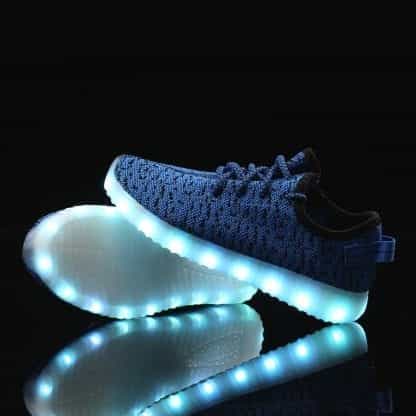 LED Light Up Trainers Women Blue Remote - Image 6