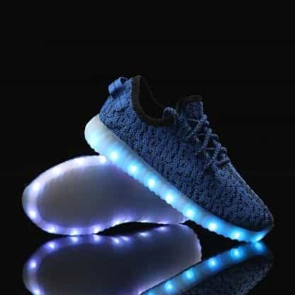 LED Light Up Trainers Women Blue Remote - Image 2