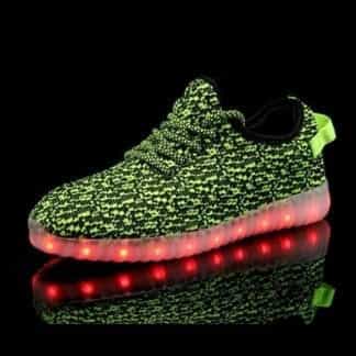 LED Light Up Trainers Men Green