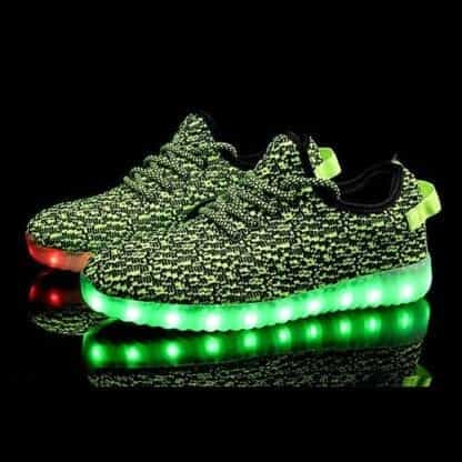 LED Light Up Trainers Men Green Remote - Image 4