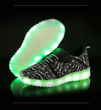 Led Shoes Black Kids Trainer Straps - Image 2