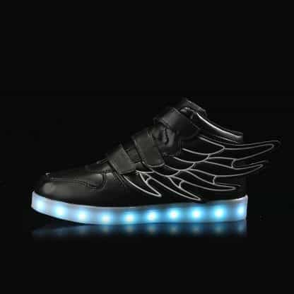 Bright Wings LED Shoes Kids Black - Image 6