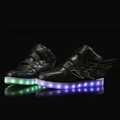 Bright Wings LED Shoes Kids Black - Image 5