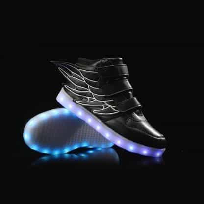 Bright Wings LED Shoes Kids Black - Image 3