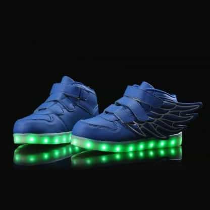 Bright Wings LED Shoes Kids Blue - Image 4