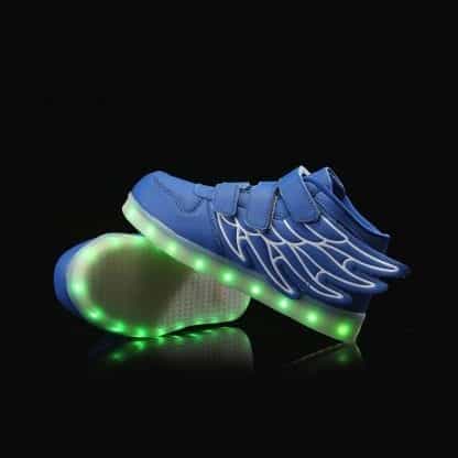 Bright Wings LED Shoes Kids Blue - Image 3