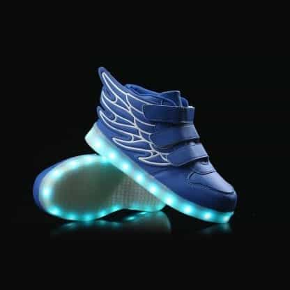 Bright Wings LED Shoes Kids Blue - Image 2