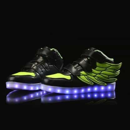 Bright Wings LED Shoes Kids Green Remote - Image 5