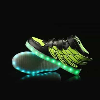Bright Wings LED Shoes Kids Green Remote - Image 4