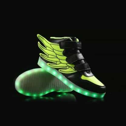 Bright Wings LED Shoes Kids Green Remote - Image 3