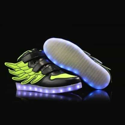 Bright Wings LED Shoes Kids Green Remote - Image 2