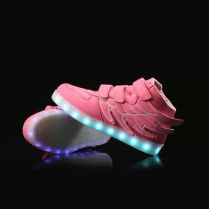 Bright Wings LED Shoes Kids Pink - Image 4