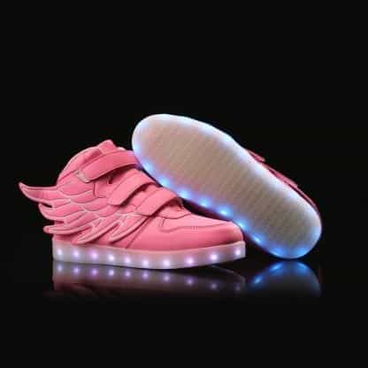 Bright Wings LED Shoes Kids Pink Remote - Image 2