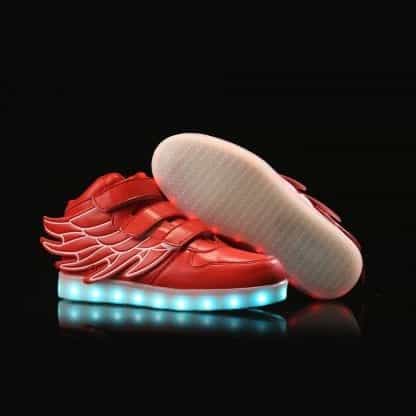 Bright Wings LED Shoes Kids Red - Image 6