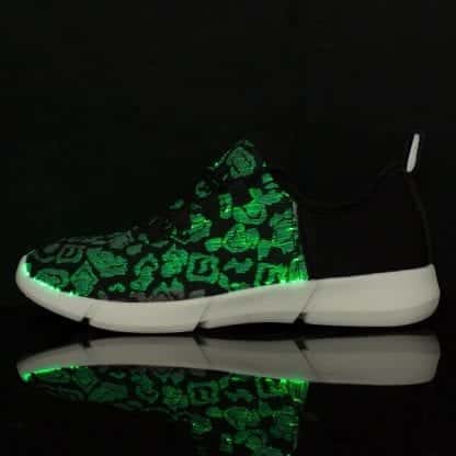 LED Shoes Women Black Fiber Optics - Image 5
