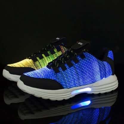 LED Shoes Mens Black Fiber runners - Image 5