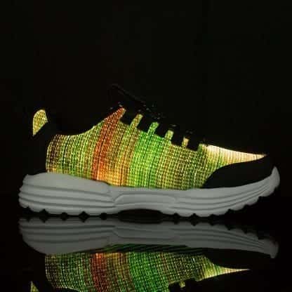 LED Shoes Black Kids Fiber Runners - Image 2