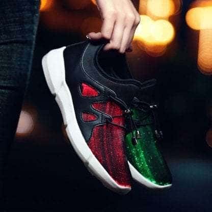 Led Shoes Black Mens Fiber Trainers - Image 5