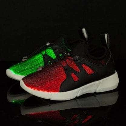 Led Shoes Black Mens Fiber Trainers