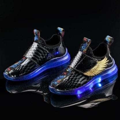 Led Shoes Black Kids Galaxy