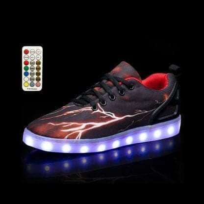 Led Shoes Black Mens Thunderbolt