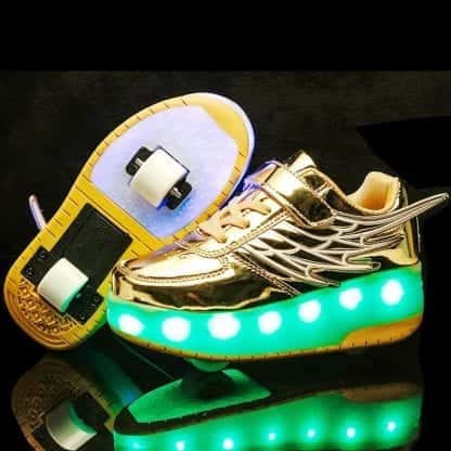 Bright Wings Gold Kids Rollers - Image 2