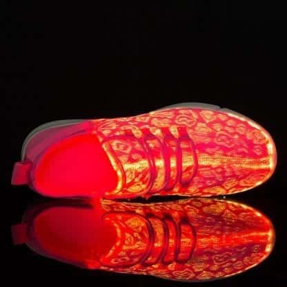 LED Shoes Kids Pink Fiber Optics - Image 2