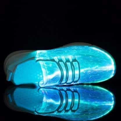 Led Shoes Kids White Fiber Optics - Image 3