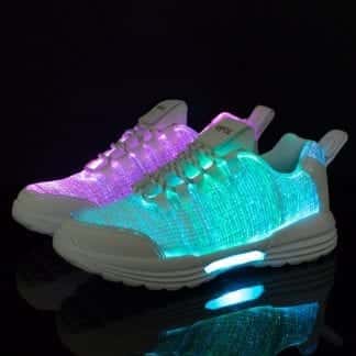 LED Shoes Women White Fiber runners