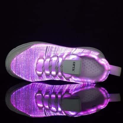 LED Shoes White Kids Fiber Runners - Image 6