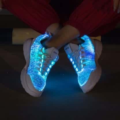 LED Shoes Women White Fiber runners - Image 7