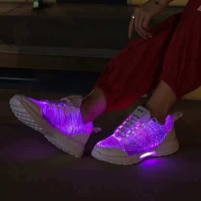 LED Shoes Women White Fiber runners - Image 8