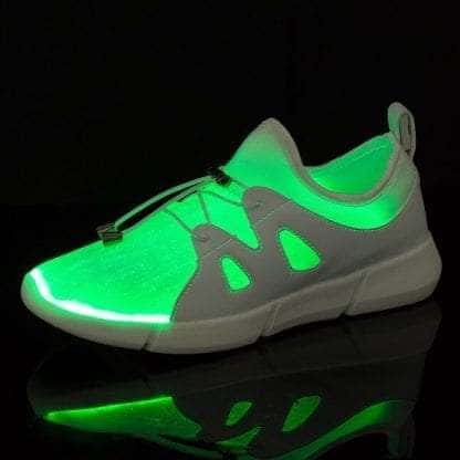 Led Shoes White Mens Fiber Trainers - Image 2