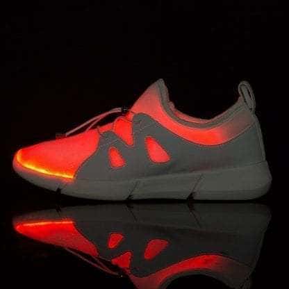 Led Shoes White Mens Fiber Trainers - Image 3