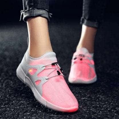 Led Shoes White Mens Fiber Trainers - Image 7