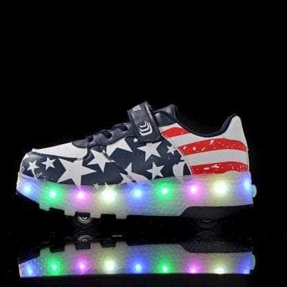 Led Shoes American Flag Rollers - Image 2