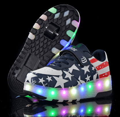 Led Shoes American Flag Rollers