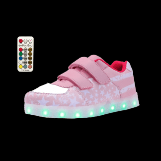 Led Shoes Kids Pink Stars Strap